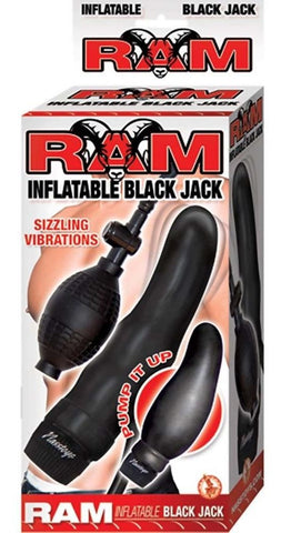 Ram Inflatable Black Jack Dildo by Nasstoys - Anal Dildos