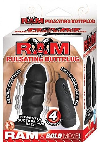 Ram Pulsating Buttplug Black by Nasstoys - Butt Plugs