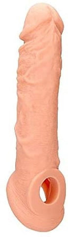 RealRock 8 Inch Penis Extender with Rings by Shots Toys - Pumps, Extenders and Sleeves