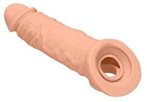 RealRock 8 Inch Penis Extender with Rings by Shots Toys - Pumps, Extenders and Sleeves