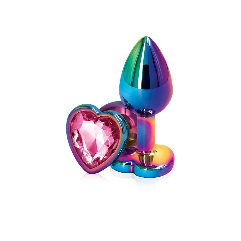 Rear Assets Multi Coloured Heart - - Butt Plugs