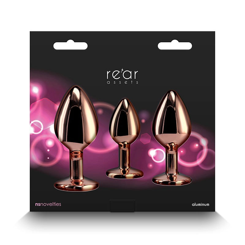 Rear Assets Trainer Kit- Rose Gold Pink Gem - - Butt Plugs