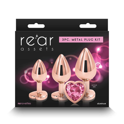 Rear Assets Trainer Kit Heart Butt Plug by NS Novelties - Butt Plugs