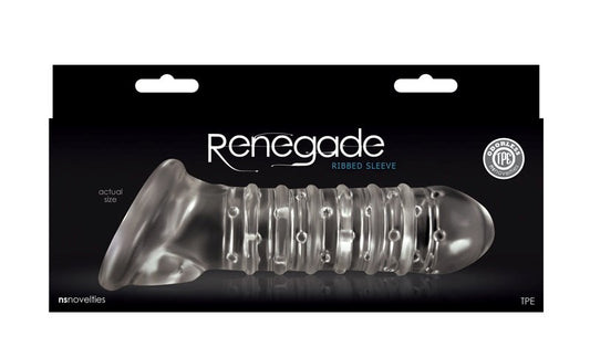 Renegade Ribbed Extension Clear - - Pumps, Extenders and Sleeves