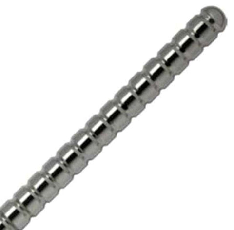 Ribbed Steel Sex Probe by Hell's Couture - Anal Dildos