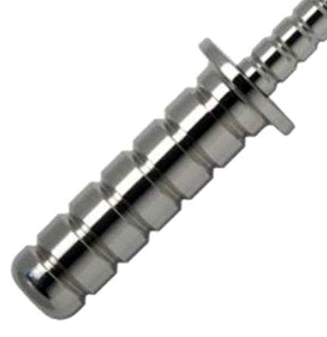 Ribbed Steel Sex Probe by Hell's Couture - Anal Dildos