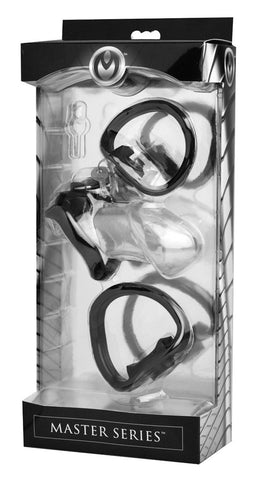 Rikers Locking Chastity Cage by XR Brands - Cock Rings