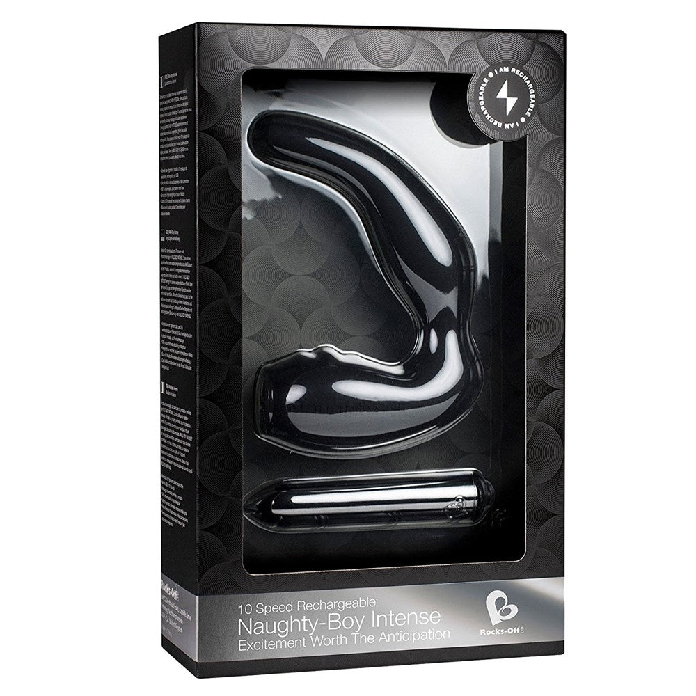 Rocks Off Naughty Boy Rechargeable Intense Black - - Prostate Toys