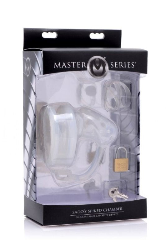 Sados Spiked Chamber Silicone Male Chastity Device - - Male Chastity