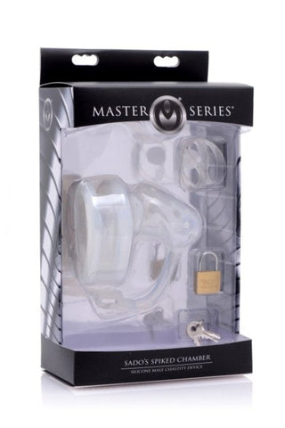Spiked Chamber Silicone Male Chastity Device by XR Brands - Male Chastity