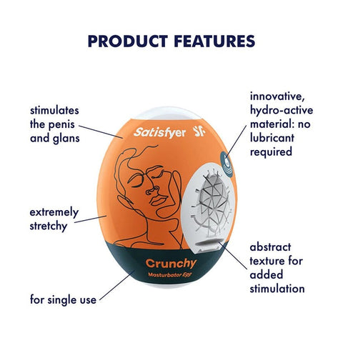 Masturbator Egg Crunchy by Satisfyer - Masturbators and Strokers