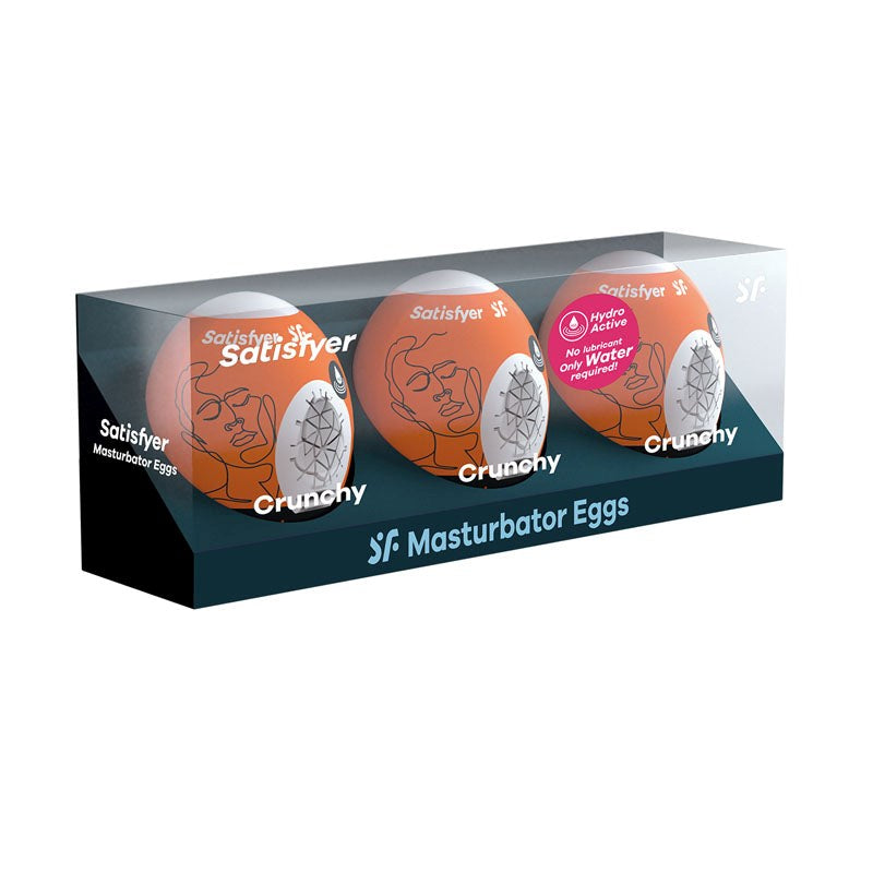 Satisfyer Masturbator Eggs - Crunchy 3 Pack - - Masturbators and Strokers