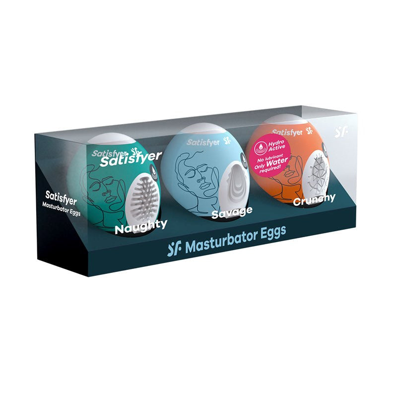 Satisfyer Masturbator Eggs - Mixed 3 Pack #2 - - Masturbators and Strokers