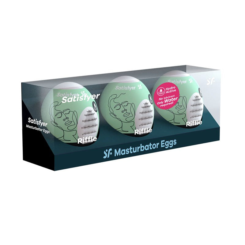 Satisfyer Masturbator Eggs - Riffle 3 Pack - - Masturbators and Strokers