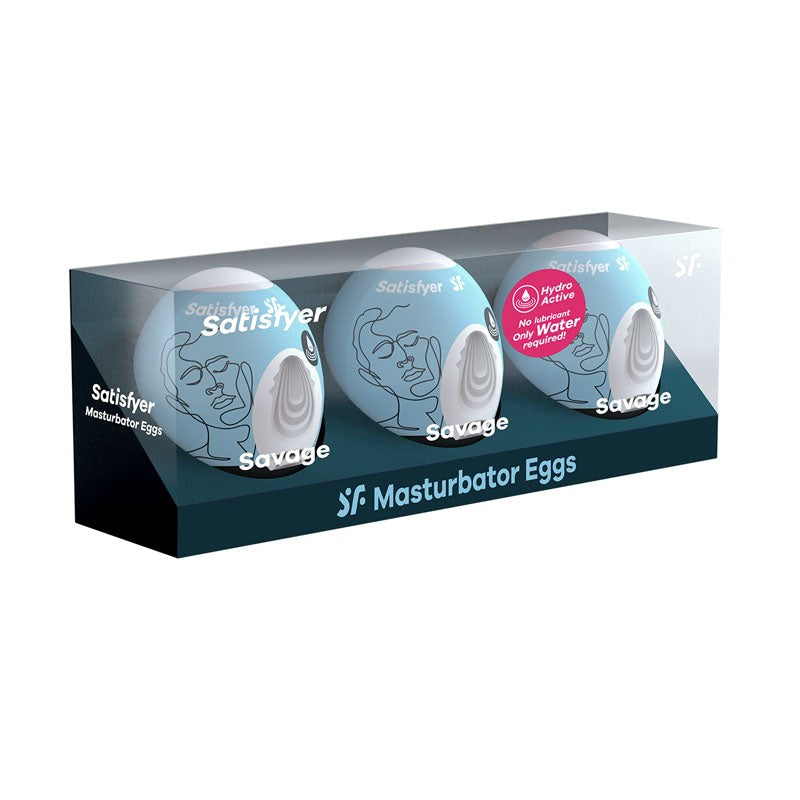 Satisfyer Masturbator Eggs - Savage 3 Pack - - Masturbators and Strokers