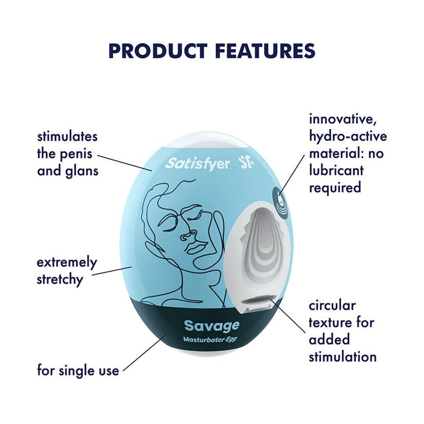 Satisfyer Masturbator Eggs Savage - - Masturbators and Strokers