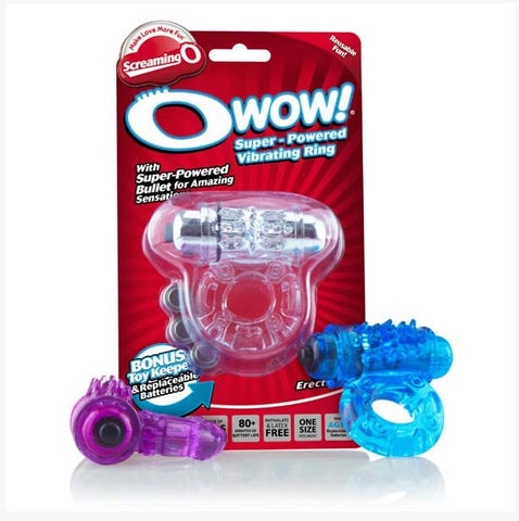The O Wow Vibrating Bullet Cock Ring by Screaming O - Cock Rings