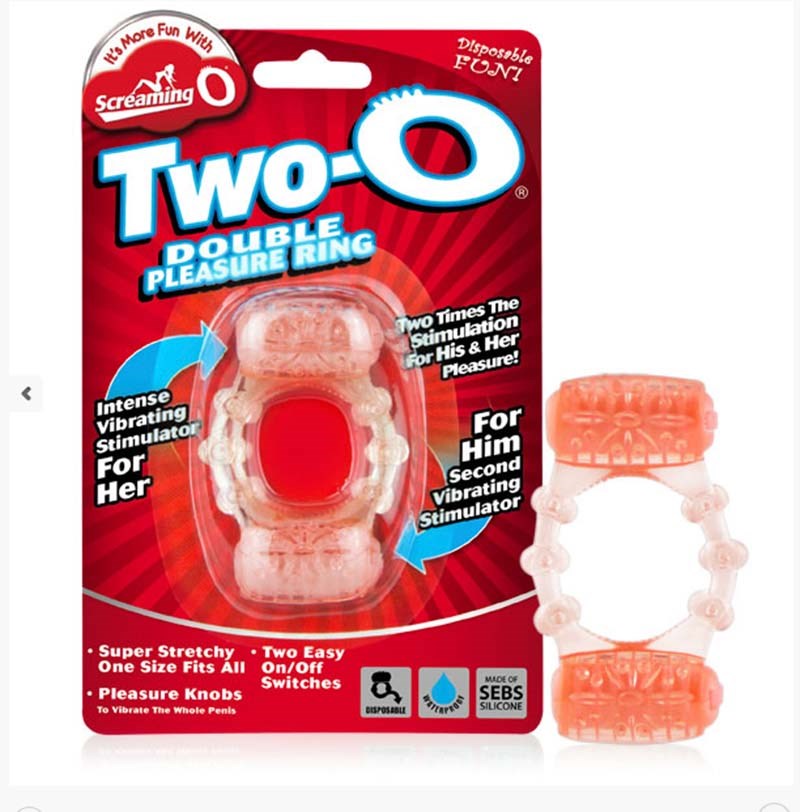 ScreamingO Two O Double Pleasure - - Vibrating Cock Rings