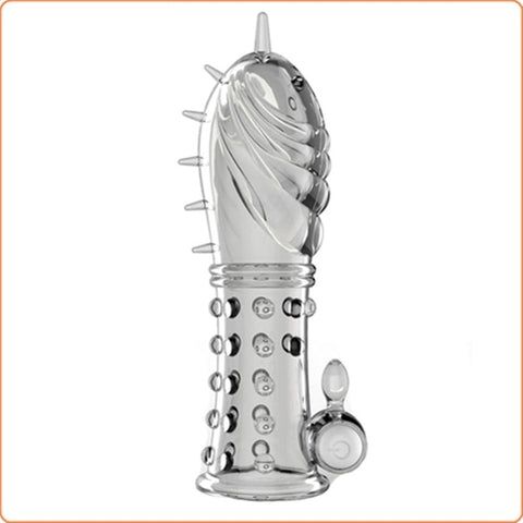 Vibrating Crystal Penis Sleeve by BDStyle - Pumps, Extenders and Sleeves
