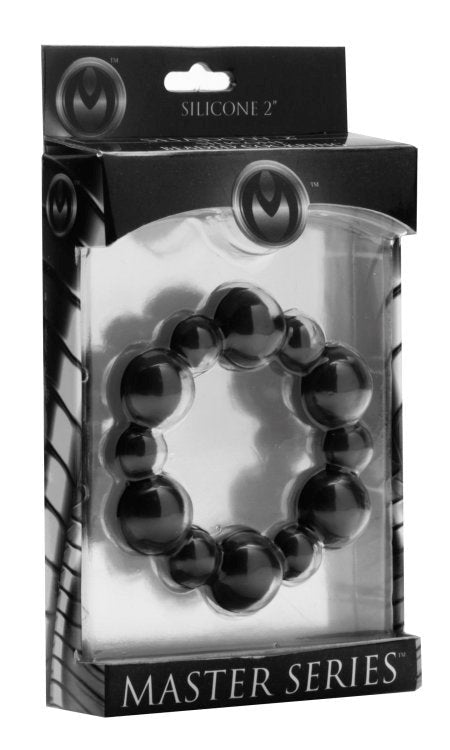 Shadow Silicone Beaded Cock Ring - - Cock Rings