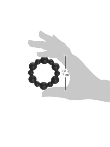 Shadow Silicone Beaded Cock Ring by XR Brands - Cock Rings