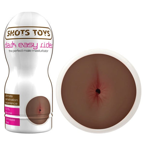 Dark Easy Rider Anal Male Masturbator by Shots Toys - Masturbators and Strokers