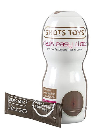 Dark Easy Rider Anal Male Masturbator by Shots Toys - Masturbators and Strokers