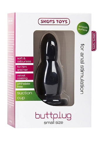 Small Silicone Butt Plug Black by Shots Toys - Butt Plugs