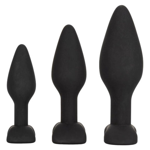 3 Piece Silicone Anal Plug Exerciser Kit - Butt Plugs
