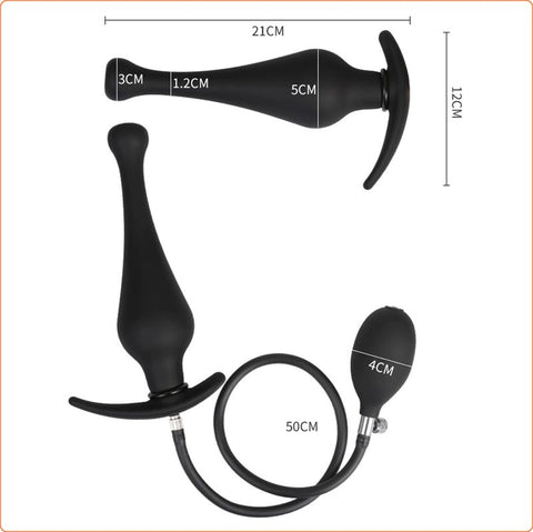 Silicone Expand Inflatable Dildo Anal Plug by BDStyle - Butt Plugs