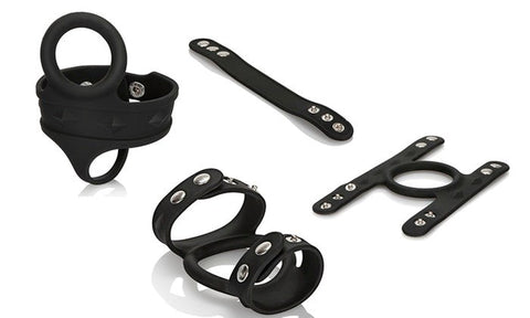 Silicone Tri-Snap C and B Cage by CalExotics - Stretchy Cock Rings