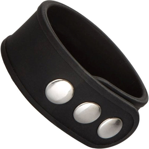 Silicone Tri-Snap Erection Ring by CalExotics - Stretchy Cock Rings