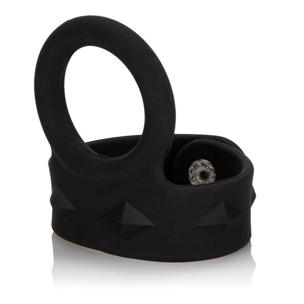 Silicone Tri-Snap Scrotum Support Ring - Medium - Cock Rings