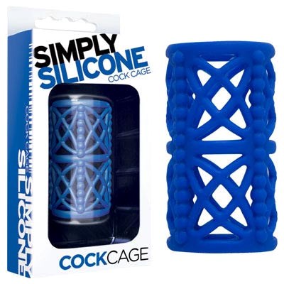 Simply Silicone Cock Cage Sky Blue by Icon Brands - Pumps, Extenders and Sleeves