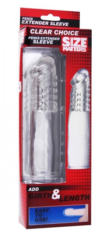 Size Matters Clear Choice Penis Extension Sleeve - - Pumps, Extenders and Sleeves