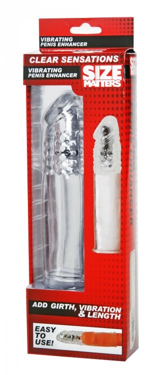 Size Matters Clear Sensations Vibrating Penis Enhancer - - Pumps, Extenders and Sleeves