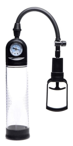 Size Matters Trigger Penis Pump with Gauge by XR Brands - Pumps, Extenders and Sleeves