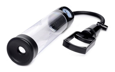 Size Matters Trigger Penis Pump with Gauge by XR Brands - Pumps, Extenders and Sleeves