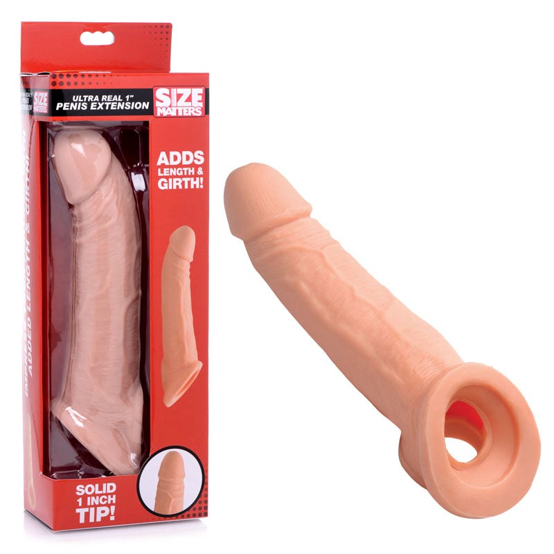 Size Matters Ultra Real 1'' Penis Extension - - Pumps, Extenders and Sleeves