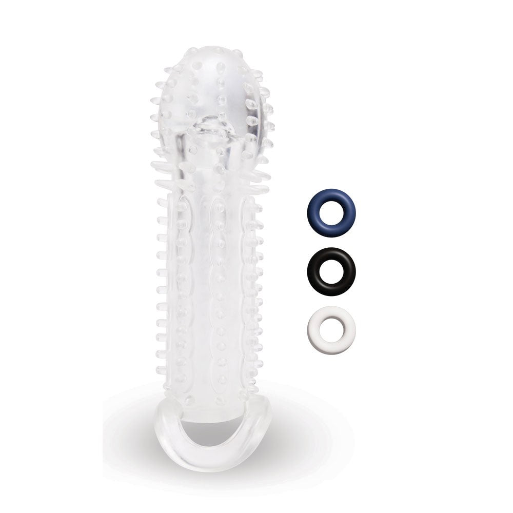 Size Up 1.5 Inch See-Thru Stretch Penis Extender - - Pumps, Extenders and Sleeves