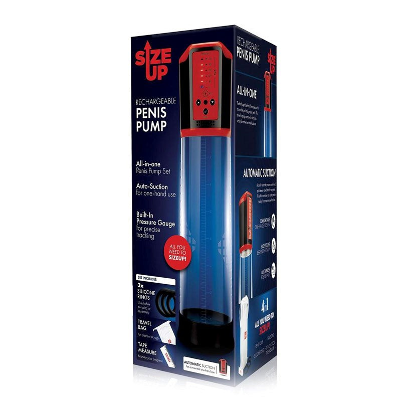 Size Up Rechargeable Penis Pump - - Pumps, Extenders and Sleeves