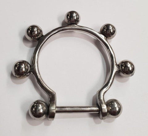 SoGou Frenulum Loop With 7 Barbells by Hell's Couture - Cock Rings