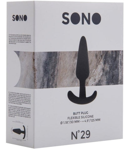 No 29 Black Rubber Butt Plug by Sono - Butt Plugs