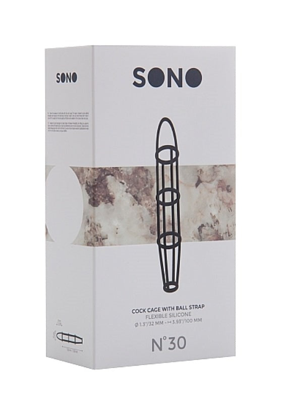 SONO No. 30 Cockcage with Ball Strap Black - - Pumps, Extenders and Sleeves