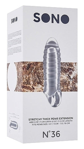 Sono No 36 Stretchy Thick Penis Extension Translucent - Pumps, Extenders and Sleeves