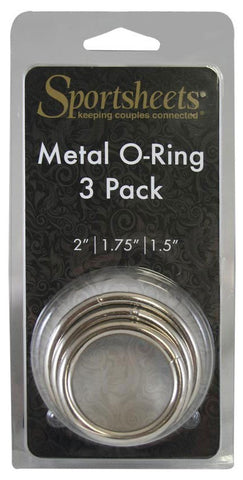 Seamless Metal O-Ring Metal Rings Set of 3 Sizes - Cock Rings