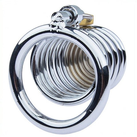 Spring Silicone Stainless Steel Cock Cage by BDStyle - Male Chastity