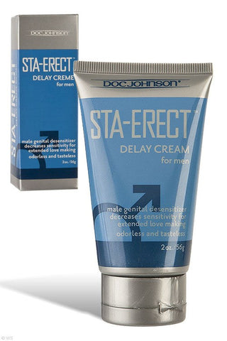 Sta-Erect Delay Cream for Men 56 g Tube by Doc Johnson - Delay and Excite Sprays