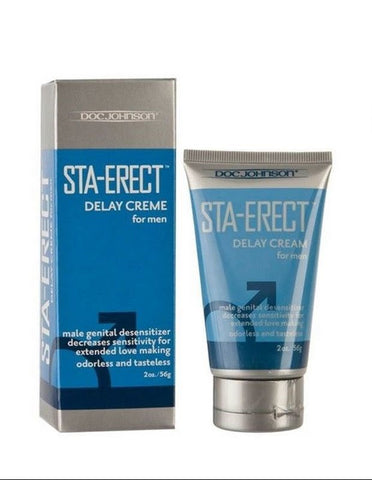 Sta-Erect Delay Cream for Men 56 g Tube by Doc Johnson - Delay and Excite Sprays