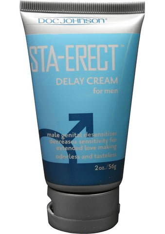 Sta-Erect Delay Cream for Men 56 g Tube by Doc Johnson - Delay and Excite Sprays
